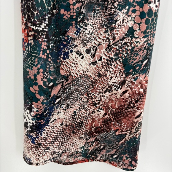 Fashion nova snakeskin party festival open back born wild satin dress small nwt - Picture 5 of 15